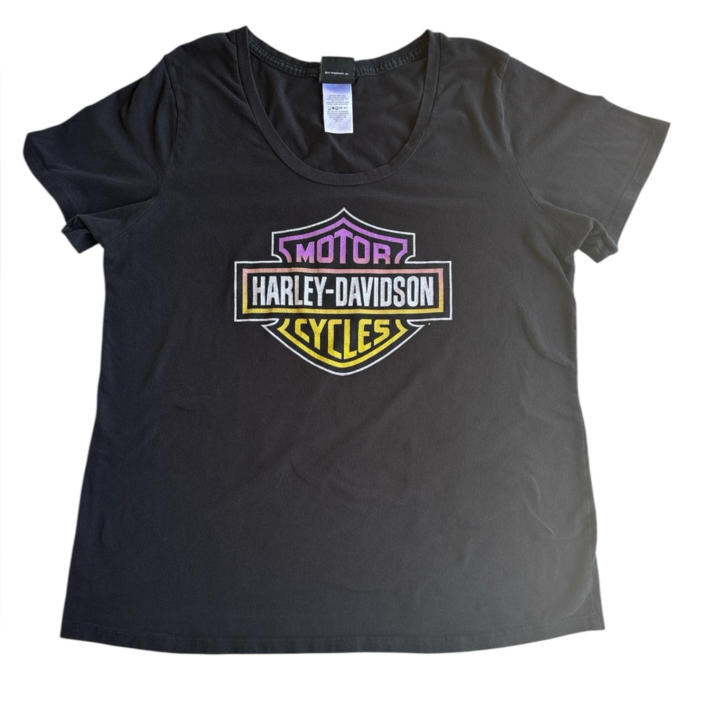 Harley-Davidson Beach Shack Panama City Beach Florida Women's Black Graphic Tee